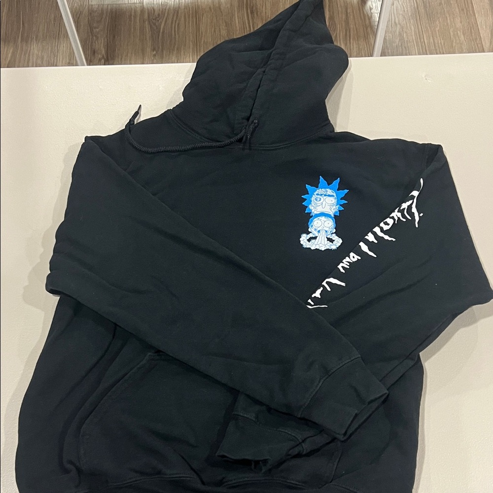 Black Graphic Hoodie for Men